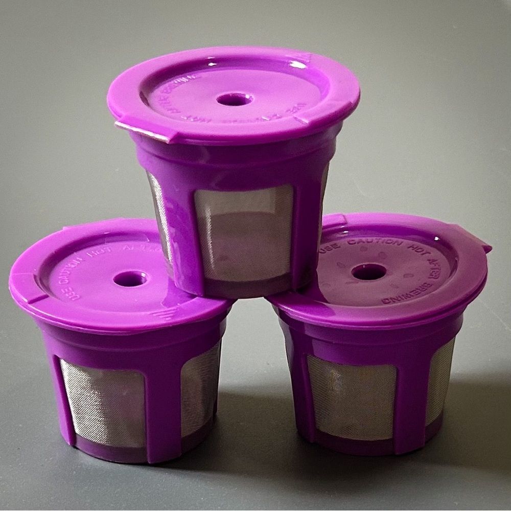 Purple Reusable K Cup Keurig Compatible Coffee Filters Never Used Set of 3